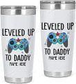 Personalized Gaming Leveled Up Stainless Steel Tumbler Cup