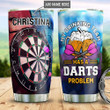 Personalized Beer And Darts A Dart Problem Stainless Steel Tumbler Cup