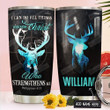Deer Hunting Faith Personalized Stainless Steel Tumbler Cup