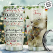 Personalized Lion Autism Mom To Amazing Son Never Forget That I Love You Stainless Steel Tumbler Cup