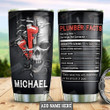Personalized Skull Plumber Tumbler Plumber Facts Stainless Steel Tumbler Cup