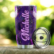 Butterfly Personalized Tumbler Cup Purple Stainless Steel Tumbler Cup