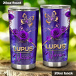 Lupus Warrior, Butterfly, Stainless Steel Tumbler Cup