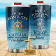 Personalized Couple Tumbler Pontoon Captain Make Ship Happen Stainless Steel Tumbler Cup