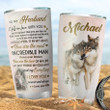 Personalized Couple Wolf To Husband I Fell In Love With You Stainless Steel Tumbler Cup