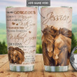 Personalized Horse Husband To Wife Tumbler To My Gorgeous, Destiny I Love You Stainless Steel Tumbler Cup