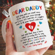 Dear Daddy From Baby Bump, Merry Christmas Can't Wait To Meet You Ceramic Coffee Mug