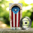 Personalized Puerto Rico Tumbler Cup Puerto Rican Flag Picture Stainless Steel Tumbler Cup