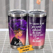 Black Queen Afro Girl Personalized Whispered I Am The Storm Stainless Steel Wine Tumbler Cup