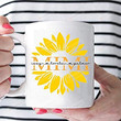 Personalized Mimi Sunflower Mug, Funny Grandma Ceramic Coffee Mug