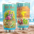 Personalized Life Is Better In Flip Flops Tumbler Flamingo Beach Stainless Steel Tumbler Cup