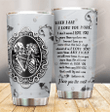 Personalized Metal Skull Couple, When I Say I Love You More Skeleton Stainless Steel Tumbler Cup