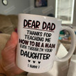 Personalized Dear Dad Thanks For Teaching Me Ceramic Coffee Mug