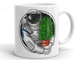 Space Astronaut Weed Mug - Stoner Mug - Cannabis Ceramic Coffee Mug