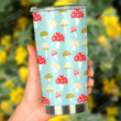Personalized Mushroom Pattern Background Stainless Steel Tumbler Cup