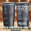 Personalized Math Teacher Love All You Need Is Stainless Steel Tumbler Cup