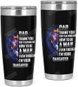 Lion Dad Thank You For Teaching Me Stainless Steel Tumbler Cup