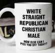 Personalized White Straight Republican Christian Ceramic Coffee Mug