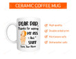 Personalized Dear Dad Thanks For Wiping My Ass And Stuff Mug, Fathers Day Gift From Wife, New Dad Gift, First Fathers Day Gift, Fathers Day Gift From Kids