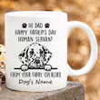 Personalized Dalmatian Dad Happy Father's Day Human Servant From Your Furry Overlord Mug Gift For Dalmatian Dad On Father's Day