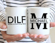 Monogram Dad Mug, Personalized Dilf Mug Dilf Devoted Involved Loving Father Mug Happy Father's Day Gift, New Dad Gift, To Be Dad Mug, Funny Dilf Coffee Mug For Men