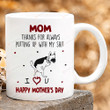 Mom Thanks For Always Putting Up With My Shit Mug Gift For German Shepherd Dog Mom Funny Mother's Day Gift Rude Mothers Day Gift For Wife