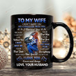 Personalized Mug To My Wife I Didn't Marry You So I Can Live With You Mug, Motorcycle Couple Mug, Anniversary Gift, Gift For Her On Valentine's Day
