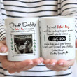 Personalized Dear Daddy Happy Father's Day, Baby's Sonogram Picture Mug - This Father's Day I'm Snuggled Warm And Safe In Mommy's Tummy Mug - Gifts For New First Dad To Be From Bump