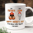 Personalized Funny Firefighter Sperm Like Father Like Son Happy Father's Day Mug Gift For Firefighter Dad From Son On Father's Day