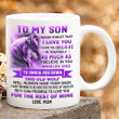 Personalized To My Son Wolf Love Mug Gift For A Son From A Wolf Mom Never Forget I Love You I Hope You Believe In You 11oz 15oz Coffee Ceramic Mug Gift On Birthday Father's Day Mother's Day Thanks Giving