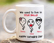 Personalized We Used To Live In Your Balls Coffee Mug