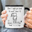 Personalized Dad I Wish You Lived Next Door Mug Gift For Far Away Dad Father From Daughter On Anniversary Birthday Father's Day