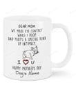 Personalized Yorkshire We Make Eye Contact While I Poop Happy Mother's Day Mug Gif For Yorkshire Mom, Dog Mom On Mother's Day