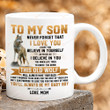 Personalized Wolf To My Son Mug Never Forget That I Love You Gift For Son From Mom On Anniversary Birthday Christmas Graduation Custom Name Ceramic Coffee Mug 11-15 Oz