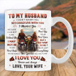 Personalized To My Husband Motocycle Couple Mug, Gift For Husband From Your Wife, Never Forget How Special You Are To Me, Valentine's Day Gift