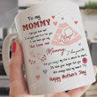 Personalized To My Mommy Mug Gift For New Mom, First Mom To Be From Baby Bump Happy Mother's Day Gift
