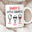 Personalized Daddy's Little Squirts Funny Mug Gift For Dad From Son And Daughter Happy Father's Day Sperm Funny Ceramic Color Changing Gift Father's Day Birthday Thanks Giving
