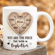 Personalized Nana You Are The Piece That Holds Us Together Heart Puzzle Mug Gifts For Grandma From Granddaughter Grandson On Mother's Day Father's Day Birthday Christmas 11oz 15oz Coffee Ceramic Mug