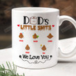 Personalized Dad's Little Shits Funny Gifts For Dad Mug Gift For Father's Day Birthday