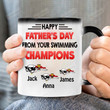 Personalized Happy Father's Day From Your Champions Ceramic Mug, Funny Sperm Mug, Gift For Dad From Son Daughter, Father's Day