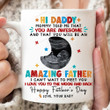 Personalized Daddy You Are Awesome And An Amzing Father, Baby's Sonogram Picture Mug - I Love You To The Moon And Back Mug - Gifts For New First Dad To Be From Bump On Father's Day Birthday Thanks Giving