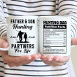 Personalized Hunting Dad Nutrition Facts Ceramic Mug, Hunting Dad, Gift For Dad From Son, Father's Day