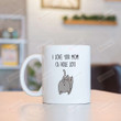 Fur Mama Gift, Grey Cat Butt Mug, Gift For Mom, Mother's Day Gift, Birthday, Anniversary Ceramic Funny Coffee Mug 11- 15 Oz, Novelty Present For Gradma, Aunt, Mom Mommy From Daughter