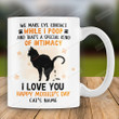 Personalized Mug We Make Eye Contact While I Poop And That's A Special Kind Of Intimacy Mug Happy Mother's Day Gift For Cat Mom, Pet Lovers