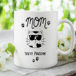 Spotted Cat Mom Mug, Mom You're Pawsome Cups, Great Ideas To Mom From Daughter, Son, To My Mom From Son, Perfect Ideas Gift To Mommy, Grandma, Sister On Mother's Day