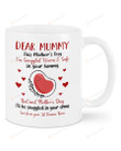 Dear Mummy This Mother's Day I'll Be Snuggled Up In Your Tummy Ceramic Coffee Mug