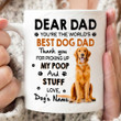 Personalized Mug Dear Dad You're The World's Best Dog Dad Thanks For Picking Up My Poop Mug, Golden Dad Mug, Gift For Dog Dad On Father's Day