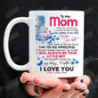 Personalized To My Mom Elephant Love Mug Gift For Mom From Son I Will Always Be Your Little Boy Love 11oz 15oz Coffee Ceramic Mug Gift For Mother's Day Father's Day Valentine's Day Thanks Giving