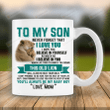 Personalized To My Son Lion Mug, Never Forget That I Love You Mug, Gift For Son From Mom, Mothe's Day Gift