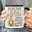 Personalized Dear Dad Thank You For Teaching Me To Play Baseball Love Mug Gift For Dad From Son And Daugther Coffee Color Changing Mug Gift Birthday Father's Day Thanks Giving